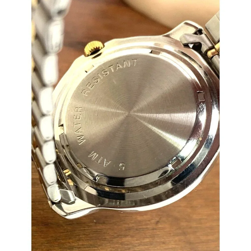 Manheim Auto Auction Men's Watch Quartz Gold Dial Two Tone Stainless Steel 40mm